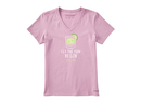 Life is Good Women's Crusher Lite Vee - Let the Fun Be Gin