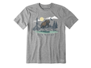 Life is Good Men's Crusher Tee - Grizzly Bear Forest
