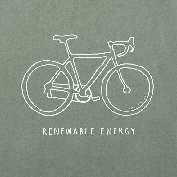 Life is Good Men's Crusher Tee - Renewable Energy Bike