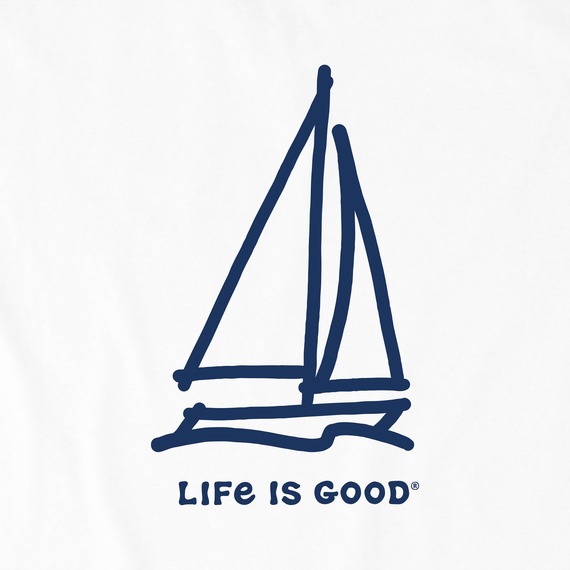 Life is Good Men's Crusher Tee - LIG Sailboat