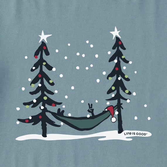 Life is Good Men's Crusher Tee - Peace Out Snow Hammock