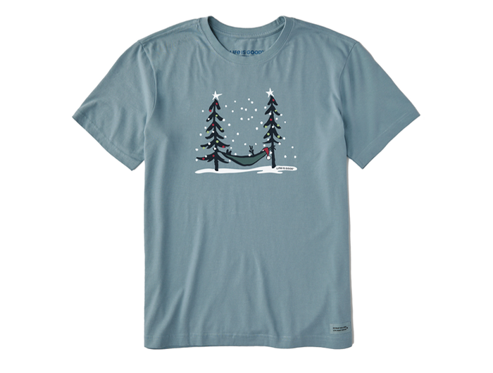 Life is Good Men's Crusher Tee - Peace Out Snow Hammock