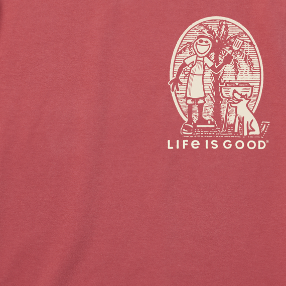 Life is Good Men's Crusher Tee - Retro Chillin' & Grillin'