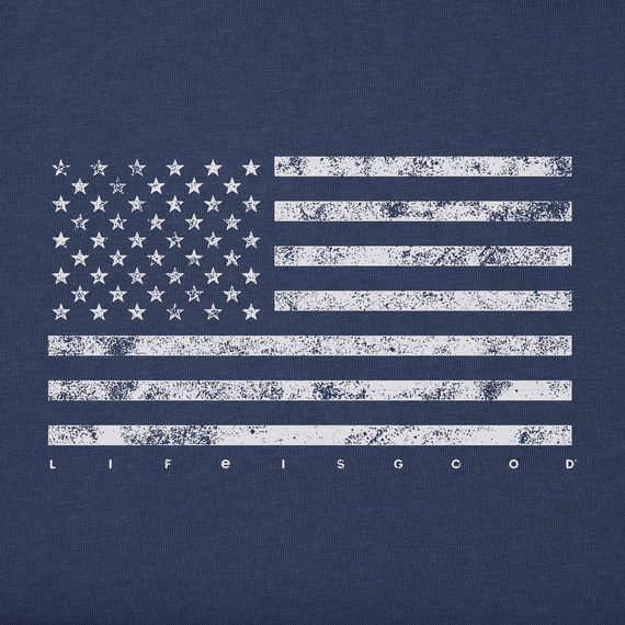 Life is Good Men's Crusher Tee - Classic Flag USA