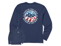 Life is Good Men's Long Sleeve Crusher Tee - Land of the Free Americana Coin