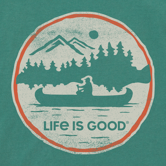 Life is Good Men's Long Sleeve Crusher Tee - Canoe Coin