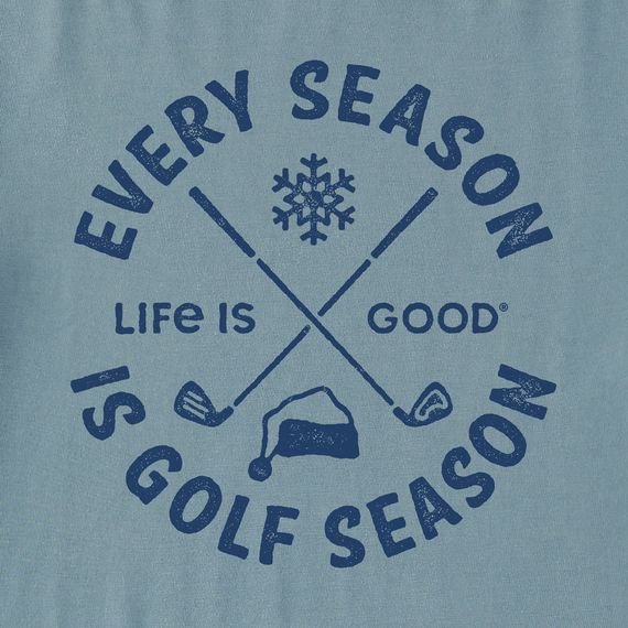 Life is Good Men's Long Sleeve Crusher Tee - Every Season Is Golf Season