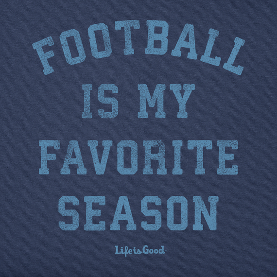 Life is Good Men's Long Sleeve Crusher Tee - Football Is My Favorite Season