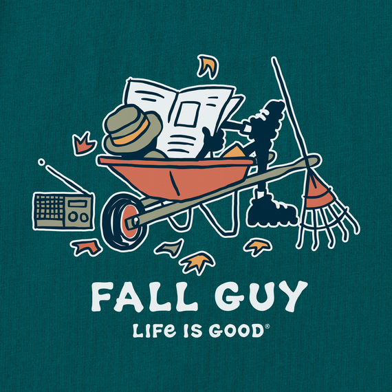 Life is Good Men's Long Sleeve Crusher Tee - Fall Guy