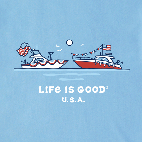 Life is Good Men's Crusher Lite Tee - Boating USA