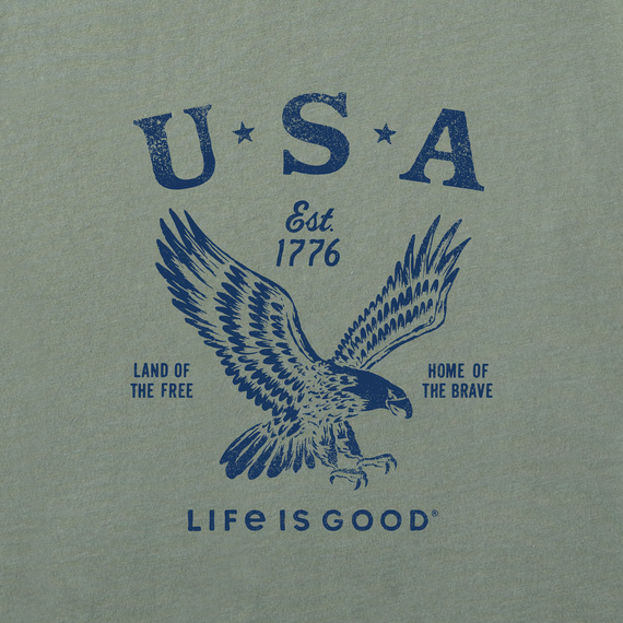 Life is Good Men's Crusher Lite Tee - USA 1776 Eagle