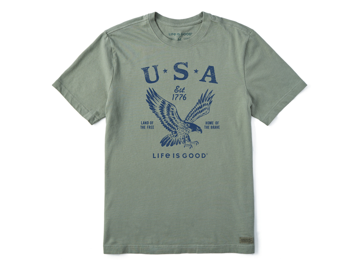 Life is Good Men's Crusher Lite Tee - USA 1776 Eagle