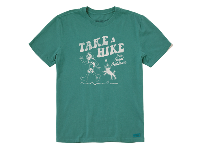 Life is Good Men's Crusher Lite Tee - Great Outdoor Hike Jake