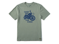 Life is Good Men's Crusher Lite Tee - Good Day for a Ride Motorcycle