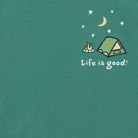 Life is Good Men's Long Sleeve Crusher Lite - Take It Outside Camping