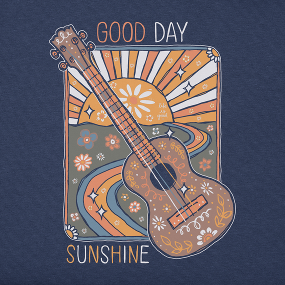 Life is Good Men's Long Sleeve Crusher Lite - Good Day Sunshine Guitar