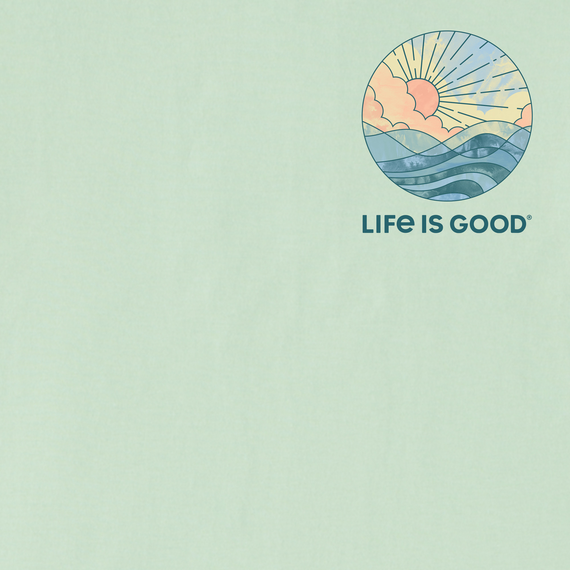 Life is Good Men's Long Sleeve Crusher Lite - Take Me to the Ocean Watercolor