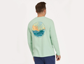 Life is Good Men's Long Sleeve Crusher Lite - Take Me to the Ocean Watercolor