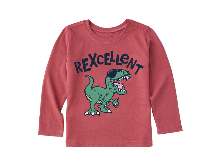 Life is Good Kid's Long Sleeve Crusher Tee - Rexcellent