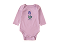 Life is Good Infant Long Sleeve Crusher Baby Bodysuit - Grow Tulip