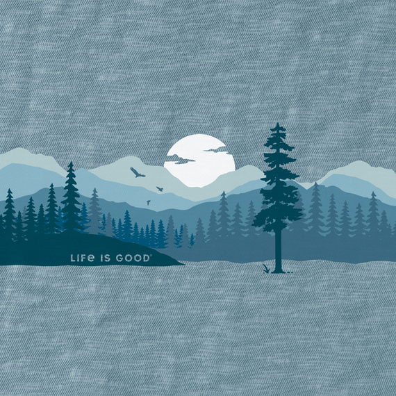 Life is Good Women's Relaxed Fit Long Sleeve Slub Tee - Outdoor Mountain Landscape