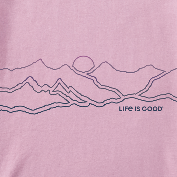 Life is Good Women's Crusher-Flex Hoodie Tunic - Linear Mountainscape