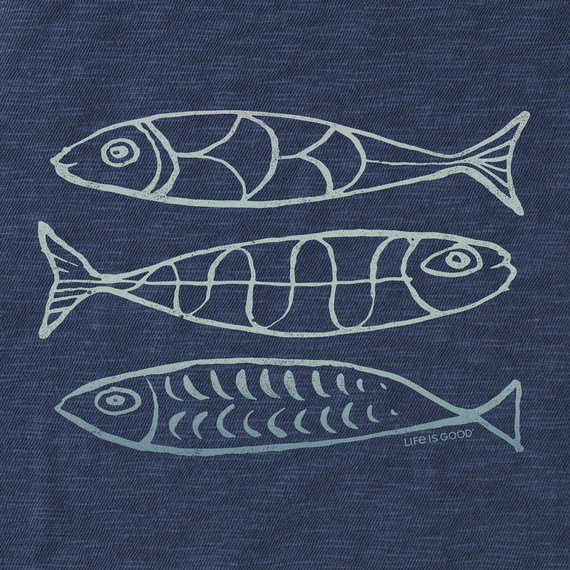 Life is Good Men's Textured Slub Tee - Three Magic Fish
