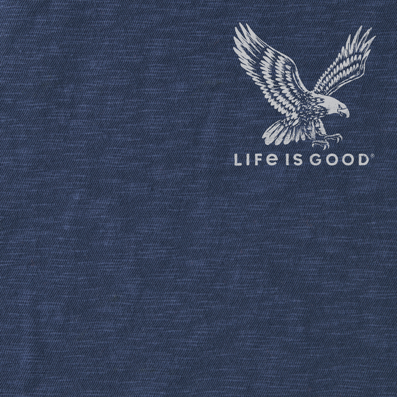 Life is Good Men's Textured Slub Hoodie - USA 1776 Eagle
