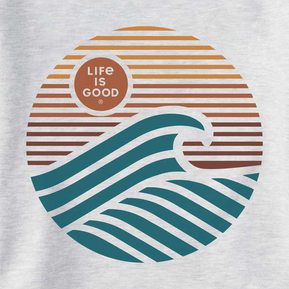 Life is Good Men's Simply True Fleece Hoodie - Linear Wave