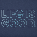 Life is Good Men's Simply True Fleece Hoodie - LIG Blue Fade Stack Keyline