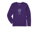 Life is Good Women's Long Sleeve Crusher Lite Vee - Jar Bouquet