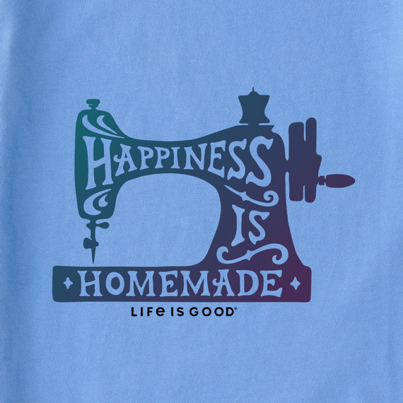 Life is Good Women's Long Sleeve Crusher Vee - Happiness Sewing Machine