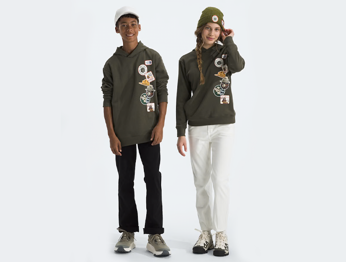 The North Face Teen Smokey Camp Fleece Pullover Hoodie