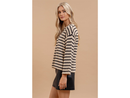 Blu Pepper Women's Boat Neck Striped Sweater