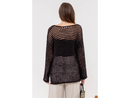 Blu Pepper Women's Open Knit Crochet Pullover
