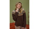 Blu Pepper Women's Fair Isle Pattern Crew Neck Sweater