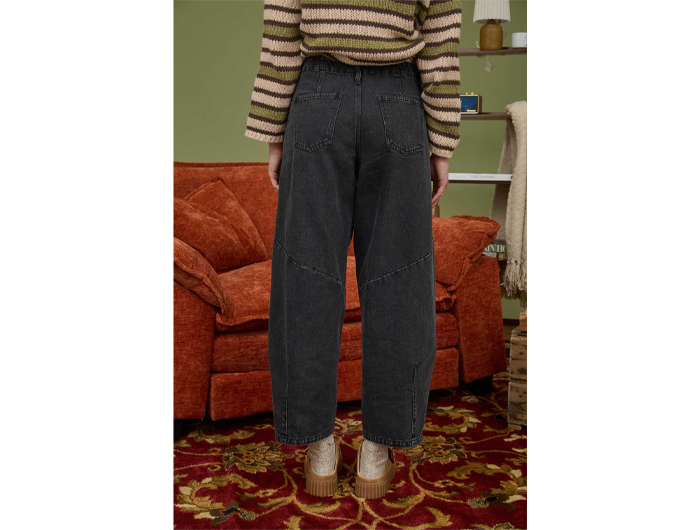 Blu Pepper Women's Denim Wide Leg Cropped Pants