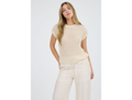Blu Pepper Women's Crochet Knit Short Sleeve Sweater Top