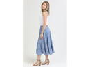 Angie Women's Smocked Waist Tiered Midi Skirt