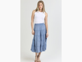 Angie Women's Smocked Waist Tiered Midi Skirt
