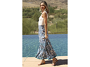 Angie Women's Split Hem Tiered Maxi Skirt