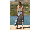 Angie Women's Split Hem Tiered Maxi Skirt