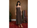 Blu Pepper Women's Pintuck Bust Spaghetti Strap Midi Dress