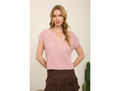 Blu Pepper Women's Split Neck Batwing Sweater Top