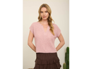 Blu Pepper Women's Split Neck Batwing Sweater Top