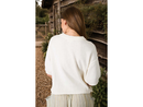 Blu Pepper Women's Raw Edge Short Sleeve Button Cardigan