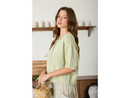 Blu Pepper Women's Raw Edge Short Sleeve Button Cardigan