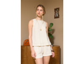 Blu Pepper Women's Stitch Panel Sleeveless Top