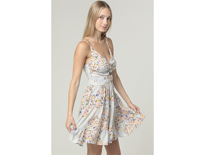 Angie Women's Twist Front Tiered Dress