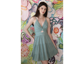 Angie Women's Embroidered Twist Front Tiered Dress